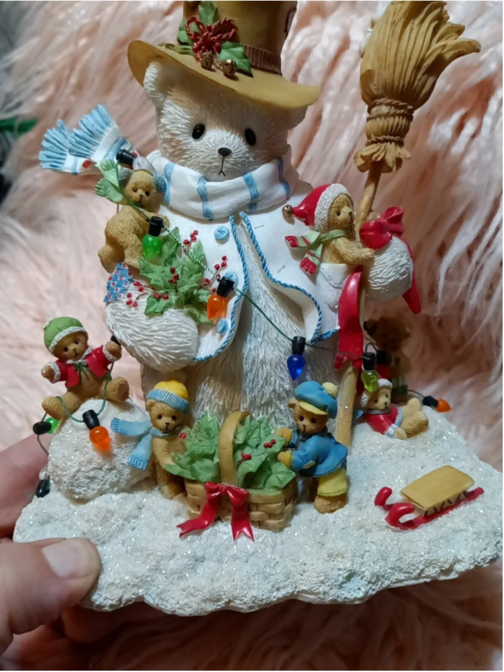 Cherished Teddies Snowman “We Could All Use a Hand Around the Holidays” Figur...